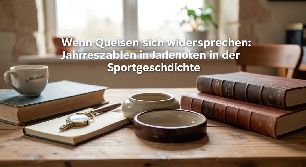 Chronikseite mit zwei eingekreisten Jahreszahlen und einer Lupe